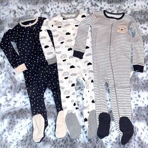3 pack Cloud Island gender neutral footies (24 month)